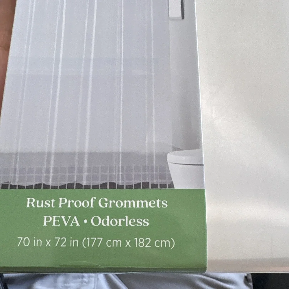 Lot of 3 Comfort Bay Clear PEVA Shower Curtain Liner 70x72 Heavy Duty Clear